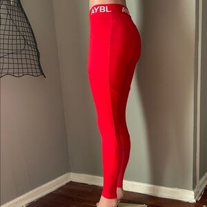 AYBL Vibrant Red High-Rise Performance Leggings